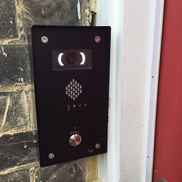access control installation bpt black satin entry panel